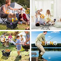 Table de barbecue pliante d'extérieur en aluminium, légère, portable, robuste, directement de l'usine, pour le camping, les pique-niques, les voyages en voiture, la cour, la plage, la randonnée