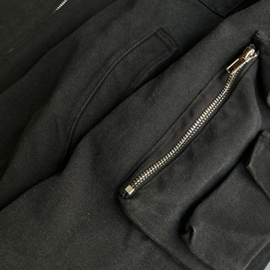 <span class=keywords><strong>Felpa</strong></span> con cappuccio Vintage da uomo personalizzata con imbottitura in cotone a doppio strato, tessuto in tela resistente, <span class=keywords><strong>Zip</strong></span>-Up completa - Product Image 5