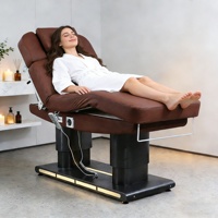 Table de massage de salon confortable en cuir PVC, mobilier de spa pour salons de beauté