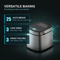 Machine à pain arabe intelligente SC-3206 Shinechef, machine à pain sans gluten avec distributeur automatique de fruits et de noix et balance numérique intégrée