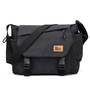 Wholesale Canvas Messenger <b>Bag</b> Large Capacity Lightweight Durable Buckle Closure All Seasons Daily Use - Product Image 2