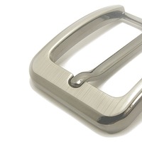 Boucle de ceinture à une broche brossée de remplacement personnalisée Boucle de ceinture à une broche carrée en alliage d'acier inoxydable pour hommes