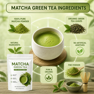 High Quality Organic Ceremonial Grade Matcha Latte Green Tea Powder HALAL Certified Adult Dietary Fiber Supplement Detox - Product Image 3