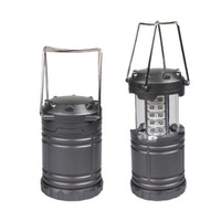 Lanterne de camping LED portable télescopique Vision Factory, 30 LED, 145 lumens, super lumineuse, alimentée par piles AA