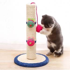 Hot Selling Grass Knit Cat Nail Trimmer Scratcher Cat <b>Scratch</b> <b>Post</b> Cat Playing <b>Post</b> - Product Image 4