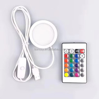Sunssy Ventes Flash Lampe LED Ronde USB RGB 3D Imprimée avec Télécommande DIY pour Kit Lampe LED Bambu Lab Coque de Lampe 001