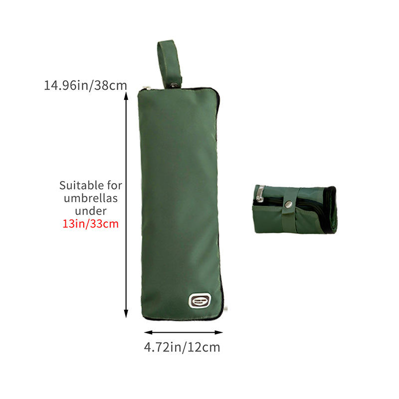 สีเขียวมะกอก ขนาดใหญ่ - เหมาะสำหรับร่มที่มีขนาดไม่เกิน 33 ซม.