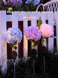 מנורת גן הידראנגאה עמיד למים עבור גן דשא בחצר האחורית - Product Image 3