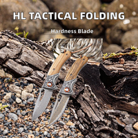 Couteau pliant tactique HL pour la chasse, haute dureté, couteau de poche EDC pour le camping, portable, DIY, objet de collection, cadeau, survie en plein air
