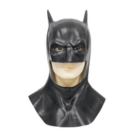 Couvre-chef Unisexe Personnage Jeu de Rôle Drôle Latex Masque Batman Latex Réaliste Humain Latex Halloween Fête Tête Masque Hommes Noir