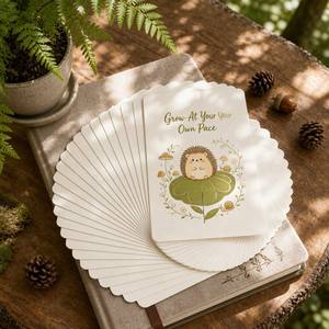 Set di Buste per Biglietti d'Auguri Personalizzati con Illustrazioni di Animali ad Acquerello e <span class=keywords><strong>Tipografia</strong></span> in Lamina d'Oro Completamente Personalizzabile - Product Image 4