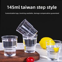 Gobelets jetables transparents en PS personnalisables BST pour usage domestique, multi-tailles, écologiques, résistants aux hautes températures, pour jus, eau, café