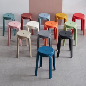 <b>Plastic</b> <b>Stool</b> High Modern Minimalist Nordic Style Home <b>Stool</b> And Ottoman For Daily Use - Product Image 2