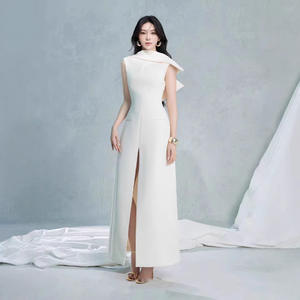 <span class=keywords><strong>ชุด</strong></span>เดรสปาร์ตี้หรูหราสำหรับผู้หญิง<span class=keywords><strong>ชุด</strong></span>เดรสผ่าแขนกุดชุด<span class=keywords><strong>ราตรี</strong></span>เปลือยหลังเรียบ - Product Image 1