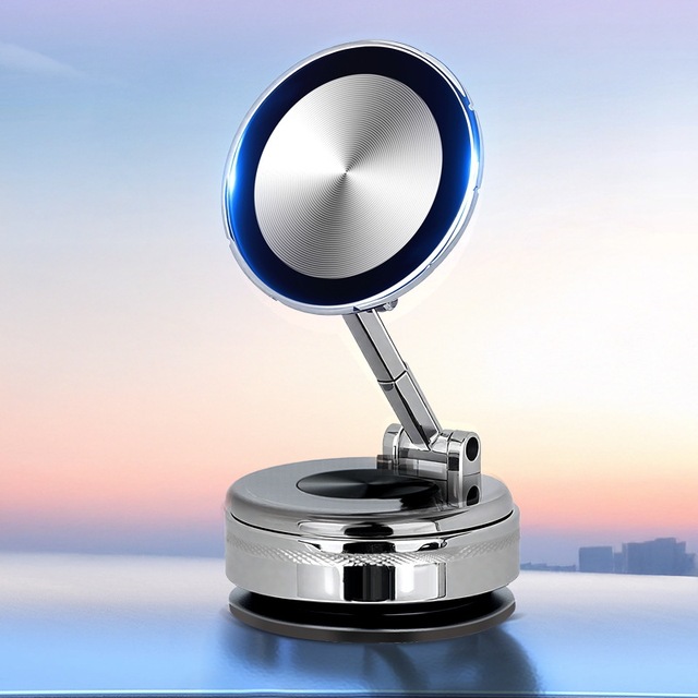 The 2025 New Suction Cup In-car Navigation Phone Stand magsafe Wireless Magnetic Telescopic Folding Stable Alloy Car Phone Stand