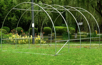 Serre de jardin tunnel à faible coût pour fleurs plante marcher dans le tunnel blanc pe serre pour légumes 4.5x2x2m