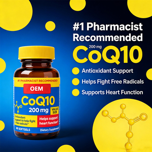 קפסולות רכות של קואנזים <span class=keywords><strong>Q10</strong></span> תוסף תזונה 80 יחידות 2 ליום תומך בבריאות הלב ואנרגיה אספקה ישירה מהמפעל - Product Image 3