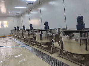 Chaudière industrielle de cuisine 200L avec agitateur, équipement de cuisson à gaz/vapeur/électrique, marmite mélangeuse à enveloppe chauffante - Product Image 4