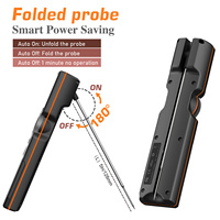 Termometer daging Digital lipat, tahan air tahan lama respon cepat desain lipat penggunaan rumah luar ruangan dapur makanan kelas