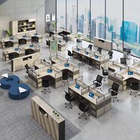Meubles de bureau modernes Chine Bureau de travail pour 4 personnes Poste de travail Cloisons de bureau Table de travail
