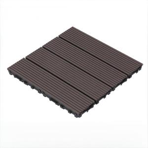 Ban Công Ngoài Trời Sàn Gạch <span class=keywords><strong>WPC</strong></span> Sàn Gỗ Kết Cấu Rắn Decking 300X300X22 Mm Gỗ Sợi + HDPE <span class=keywords><strong>WPC</strong></span> <span class=keywords><strong>DIY</strong></span> Interlock Sàn Gạch - Product Image 2
