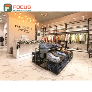 High Quality Retail Shop Solid Wood Display Counter Full Service Clothing Store - Product Image 4