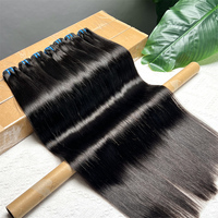 Cheveux vierges vietnamiens super double tirés, 100% non traités, tissage de cheveux, extensions de cheveux humains lisses, fournisseur de cheveux Remy