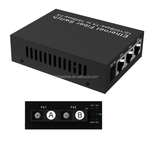 อุปกรณ์ไฟเบอร์ออปติก 10/100Mbps โหมดเดี่ยว ไฟเบอร์เส้นเดียว 2SC 3RJ45 ตัวแปลงไฟเบอร์เป็นอีเธอร์เน็ต 25 กม. ตัวรับส่งสัญญาณแสง - Product Image 1