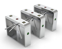 Tourniquet semi-automatique à trois bras, tourniquet trépied, barrière à un seul bras, trépied premium en acier inoxydable, anti-entrée clandestine