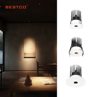 Micro lampes encastrées sténopé à LED blanc chaud de 2 pouces avec J-Box Spot de plafond encastré à 24 ° pour éclairage superposé pour hôtel