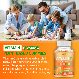 Private Label Veganistische En NON-GMO Immuunbooster Supplement Vitamine C Gummy Voor Volwassenen En Kinderen En Mannen - Product Image 5