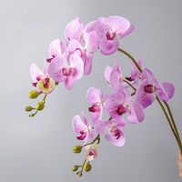 Orchidée Papillon Artificielle Haut de Gamme 100 cm, Toucher Réel, Soie Hydratée, Fleurs Décoratives