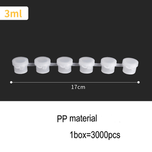 Contenedores de almacenamiento transparentes vacíos de 6 tiras para pintura acrílica a base de agua no tóxica, macetas de 5ML para pintura de Arte de lienzo DIY - Product Image 4