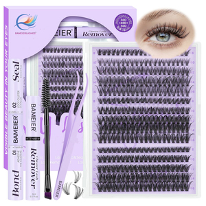 Giá gốc nhà máy, không cần keo, nối mi từng đoạn tự làm, mi nối sẵn, mi chùm tự làm, mi dán liền - Product Image 6