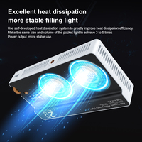 Lampe photo portable bicolore 25w Led Video Light,Cri 96 +/tlci 97 + Support de ventilateur intégré Pd Charge rapide