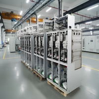 Unité de distribution annulaire compacte industrielle extérieure (RMU) 12 kV, isolée au gaz SF6, 630 A, modulaire, encastrée dans un boîtier métallique, indice de protection IP67, pour l'alimentation électrique