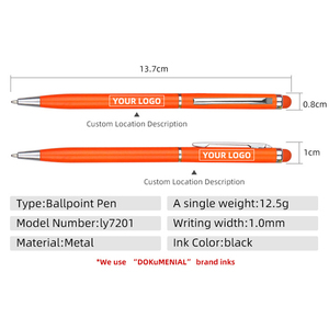 Logo personalizzato Multi-funzionale per stilo penna a sfera durevole in metallo alla rinfusa regalo per la promozione aziendale 1.0mm inchiostro nero - Product Image 2