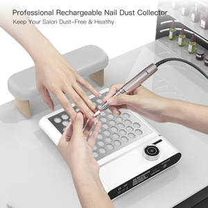 Colector de Polvo de Uñas Recargable, Máquina Limpiadora de Uñas, Alta Potencia de Succión, Bajo Ruido, <span class=keywords><strong>Aspiradora</strong></span> de Mesa para Salón de Belleza o Uso Personal - Product Image 2