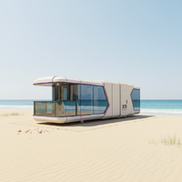 Nouvelle conception de maison modulaire respirante moderne de 20 pieds, 40 pieds, 40FR, hôtel-capsule préfabriqué avec remorque pour utilisation en appartement