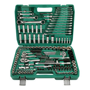 Juego de Herramientas de Reparación de Automóviles Ino, Juego de Llaves Combinadas, Kit de Vasos, Caja Verde de Grado Industrial - Product Image 3