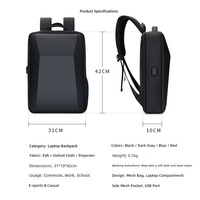 Nouveau sac à dos rigide en EVA pour homme, tendance, cool, grande capacité, sac à dos de loisirs, sac à dos pour ordinateur portable de 15,6 pouces