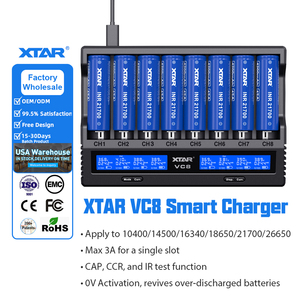 <span class=keywords><strong>Cargador</strong></span> de Baterías Recargables XTAR OEM de Fábrica, 8 Compartimentos <span class=keywords><strong>para</strong></span> Baterías AA AAA Nimh Nicd, <span class=keywords><strong>Cargador</strong></span> de Baterías de Iones de Litio de <span class=keywords><strong>3.7</strong></span> <span class=keywords><strong>V</strong></span> 18650 Profesional - Product Image 1