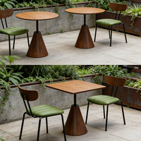 Tables et chaises de style industriel personnalisées pour café, mobilier commercial élégant et fonctionnel