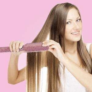 Ferro piatto professionale rosa rosa in titanio con Display LCD piastra per capelli elettrica da salone per la casa - Product Image 6
