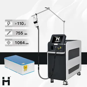 2024 Huamei fabrika veya çalışır maliyet lazer Alexandrite 755nm Fiber optik Alexandrite ND Yag lazer epilasyon