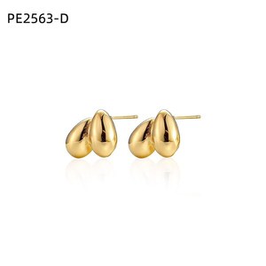 Amy Amy <b>Stud</b> Earrings Water Drop Shape <b>Silver</b> Plated For Women Fashion Jewelry Gift - Product Image 2