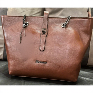 Brown Leather Women's Luxury Clutch Handbag Zipper Closure Large Capacity Waterproof Removable Strap Lightweight Durable Fashion - Product Image 4