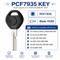 Clé transpondeur de voiture pour BMW PCF7935 HU58 HU92 Lame de clé Série 3 5 7 X3 X5 Z3 Z4 325 325i 330 330i 525i 1998-2010