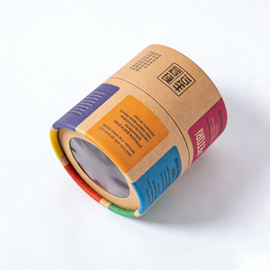 Biodegradable <b>Round</b> Cardboard Cylinder Tube With Clear Window Custom Size Paper Packaging For Gift Retail Display - Product Image 2