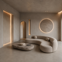 Microciment écologique prêt à l'emploi, antidérapant, micro-finition, finition en béton décoratif pour la décoration des sols et des murs intérieurs